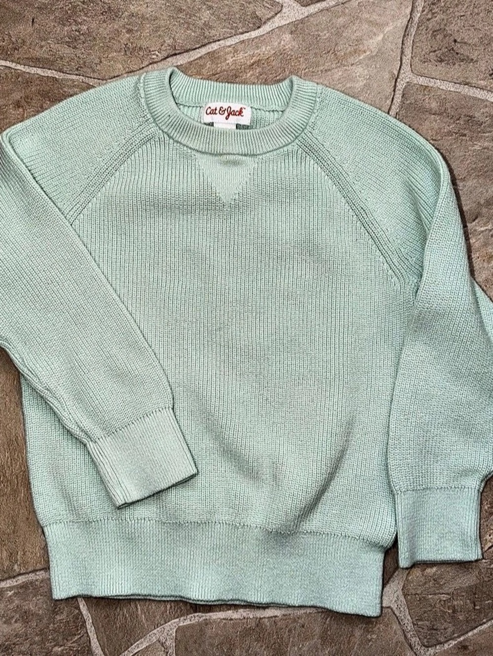 Cat & Jack Toddler girls Lightweight Crewneck Sweater Green Small
